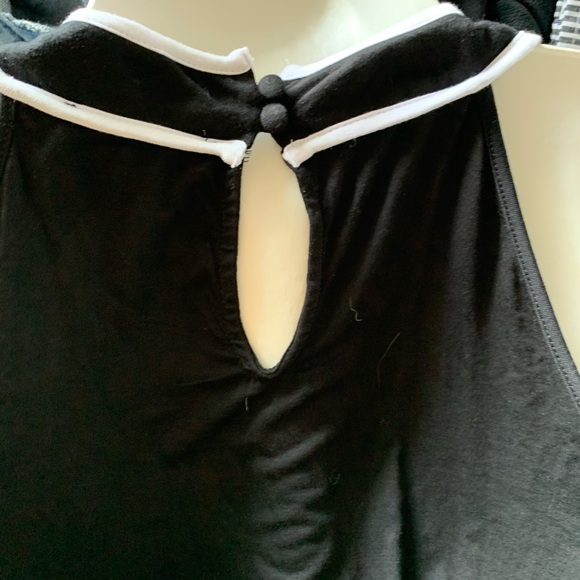 Macys black white summer top S - Picture 3 of 4